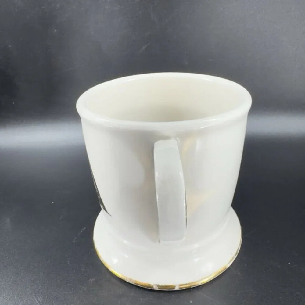 Anthropologie Letter A Initial Gold‎ Monogram White Coffee Mug Cup Ceramic Mug